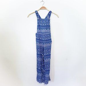 The Children's Place Blue White Geometric Jumpsuit